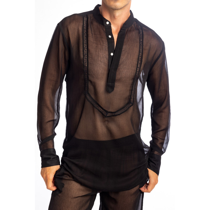 Chantilly - Sheer see-through Tunic Shirt for men