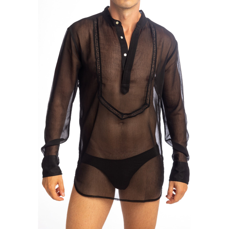 Chantilly - Sheer see-through Tunic Shirt for men