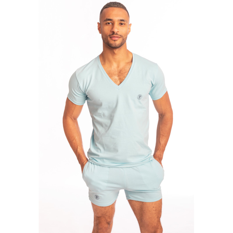 Hypnos Ice Blue - V neck T-shirt