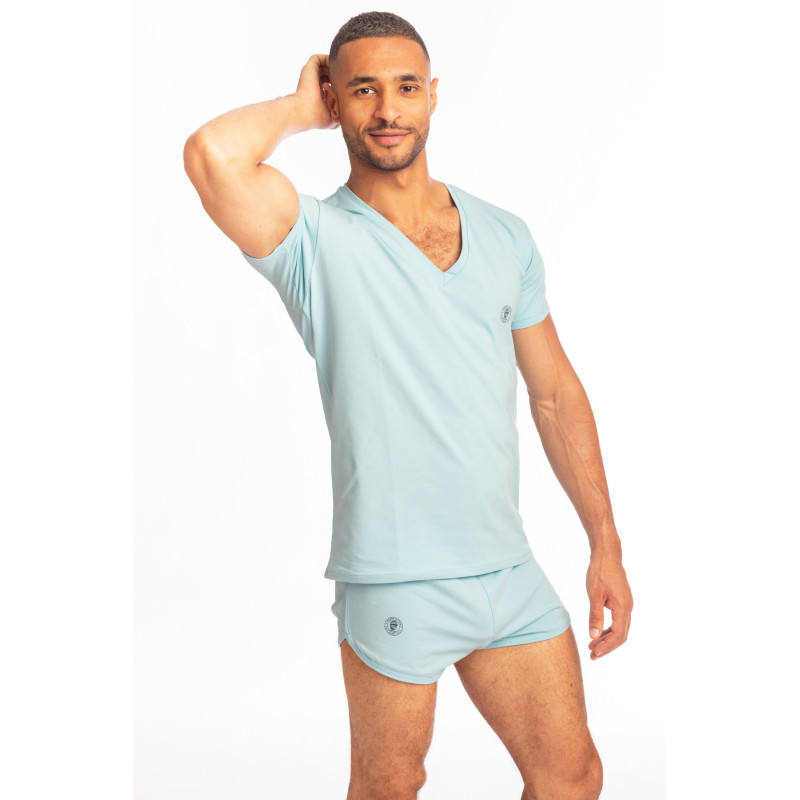 Hypnos Ice Blue - V neck T-shirt