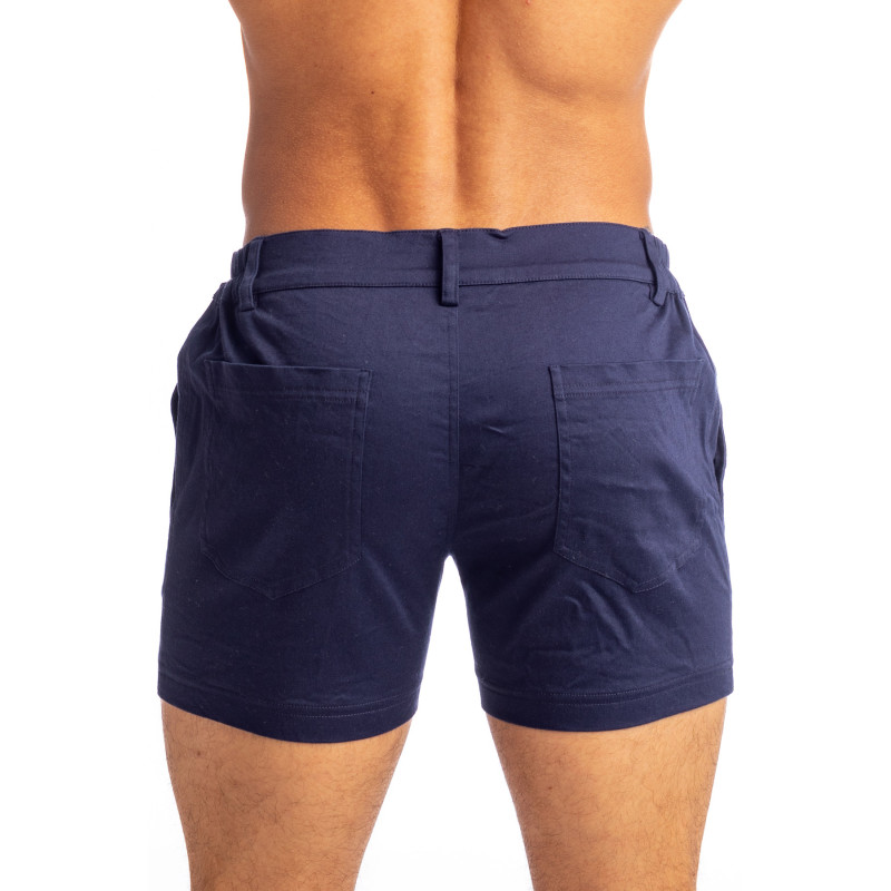 Navy Blue Tennis Short  L'Homme Invisible french designer