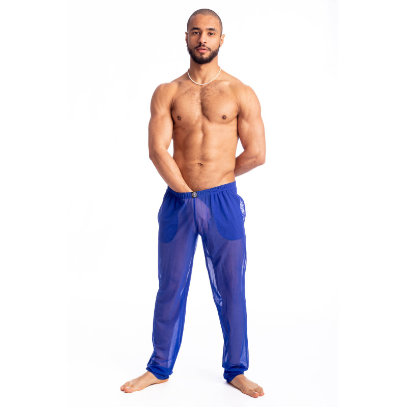 Caprera - Pants  Pants for men in blue transparent tulle