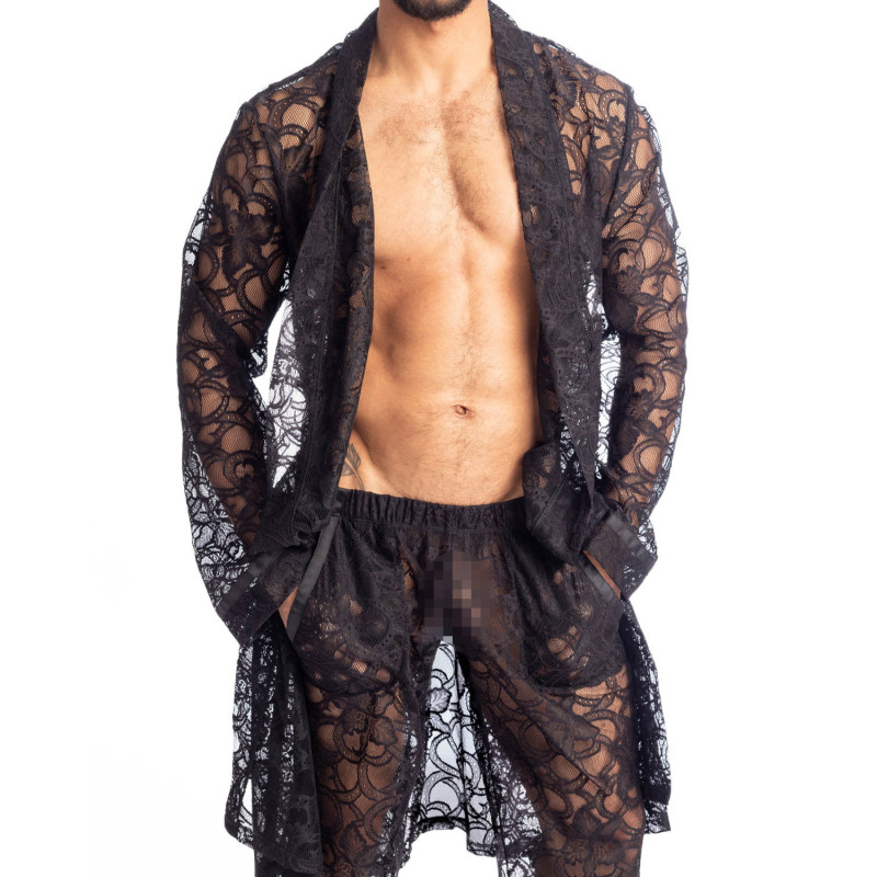 Eccitante - Kimono  Kimono Tunic See-through and black for men