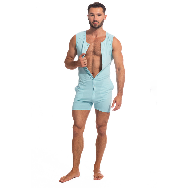 Hypnos Ice Blue - Short Sleeveless Bodysuit