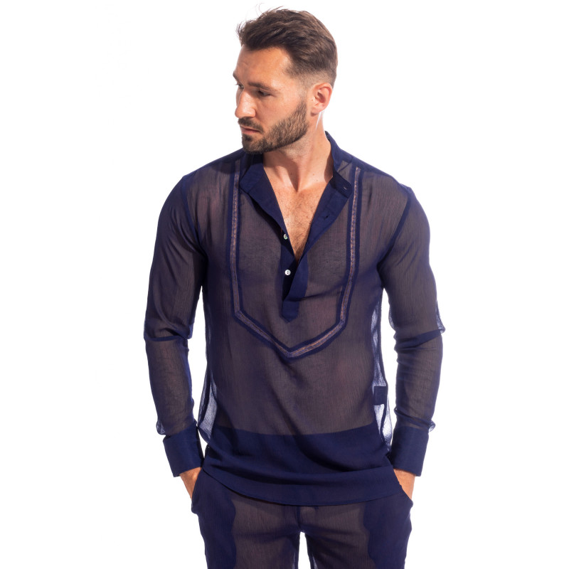 Chantilly Marine - Tunique Chemise