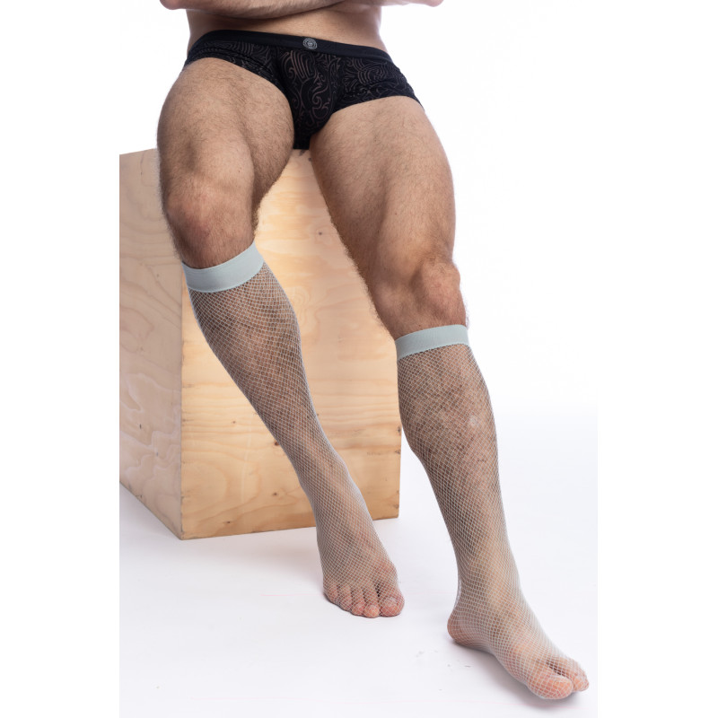 Fishnet - Sheer Socks Aqua