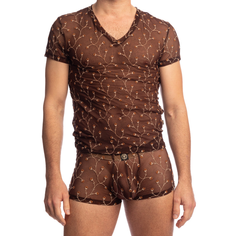 Viorne Choco - T-Shirt Col V