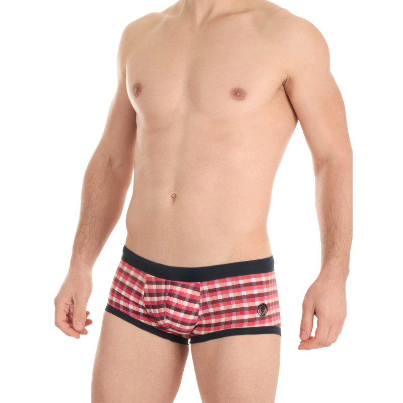 Vichy Red - Swim Hipster Trunks