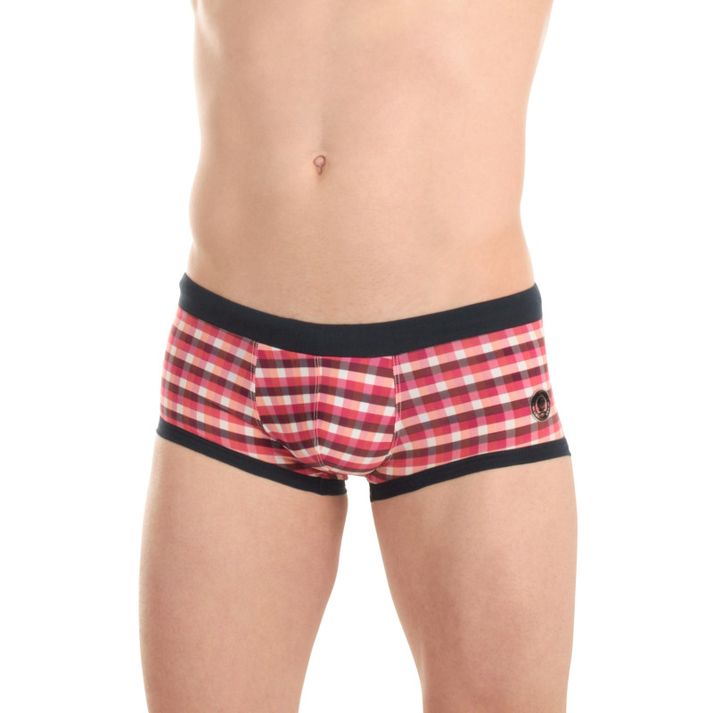 Vichy Red - Swim Hipster Trunks