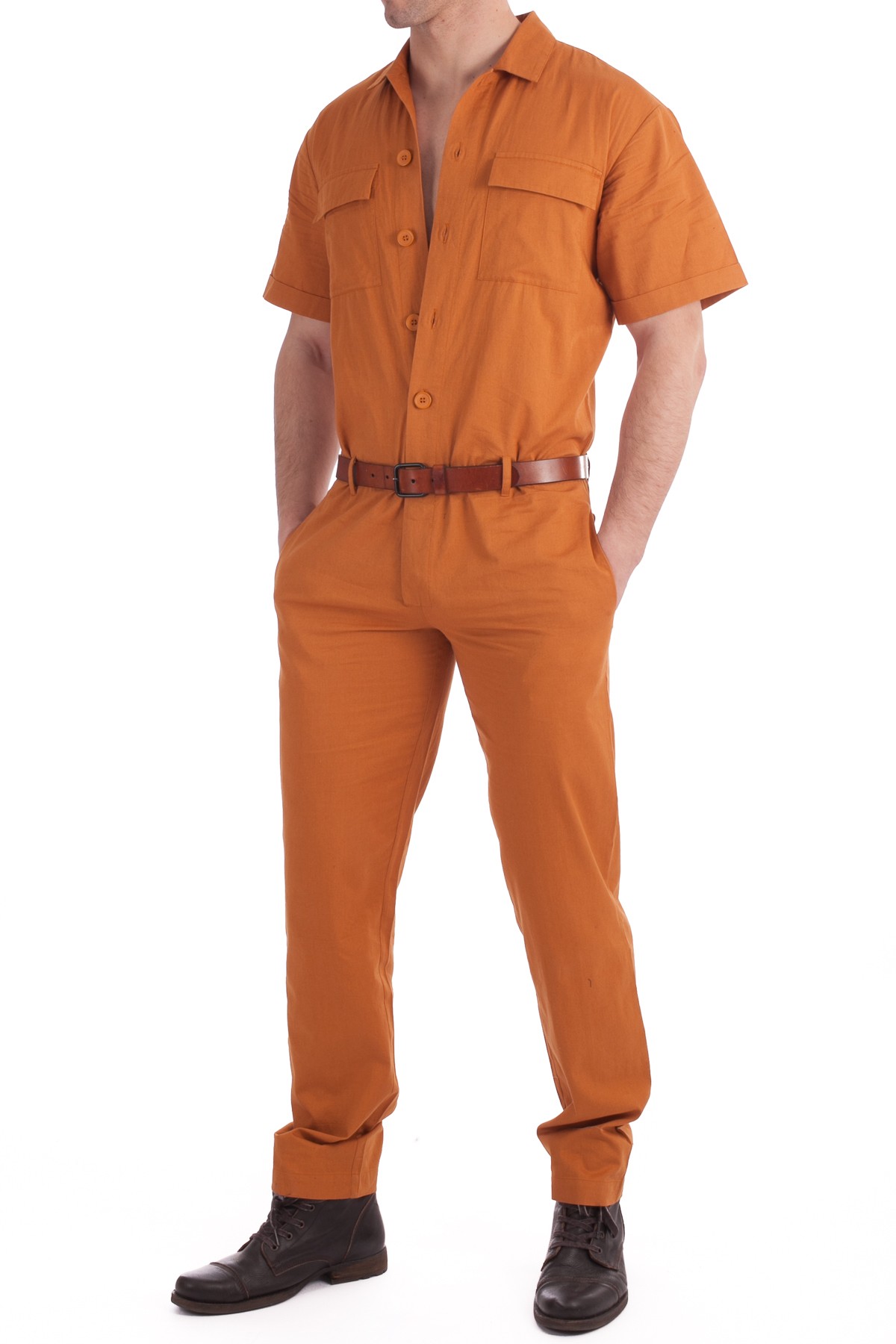 orange work jumpsuit