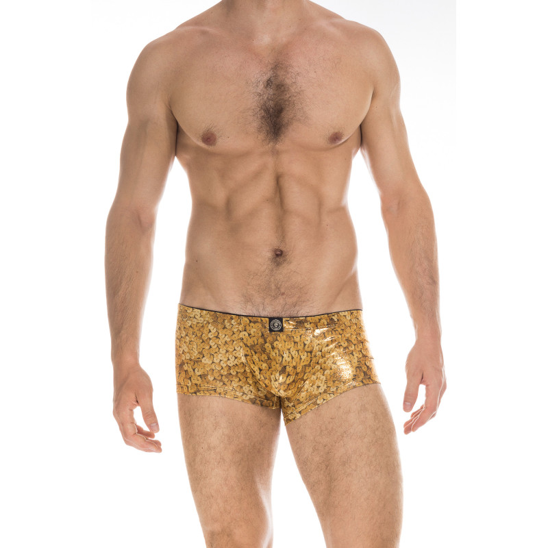 Artem Miniboxer shiny underwear metallic print 