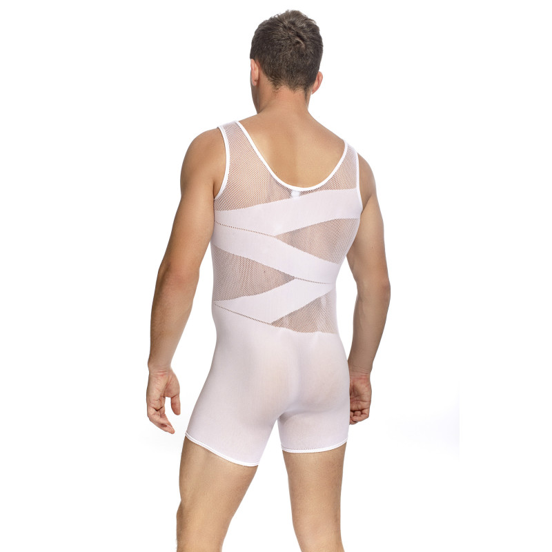 Curio Seamless White Bodysuit for men