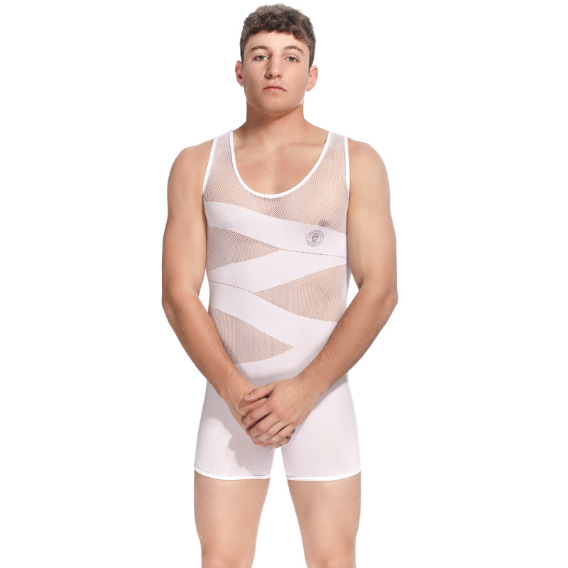 Curio Navy Seamless Bodysuit  Men's seamless Wrestling singlet Bodysuit