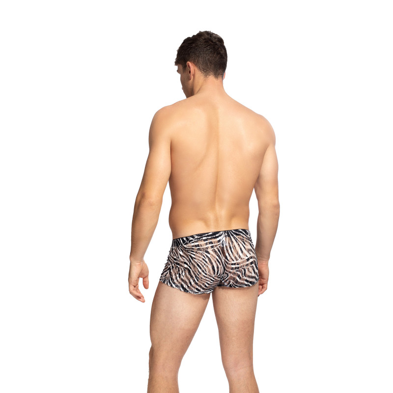 Cory Shorty Push Up enhancing underwear for men in zebra print