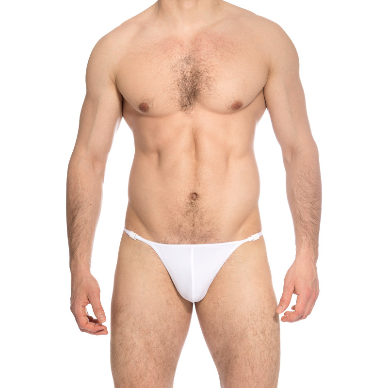 White Striptease Swim beach string bikini Thong for men