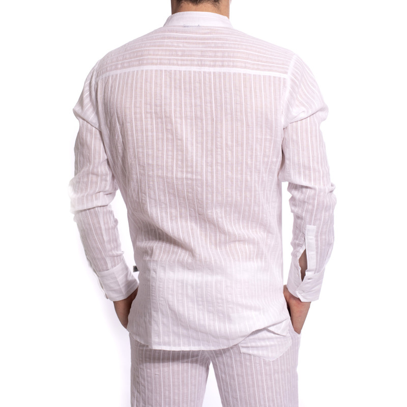 Barbados Tunic with embroidery for men in cotton voile