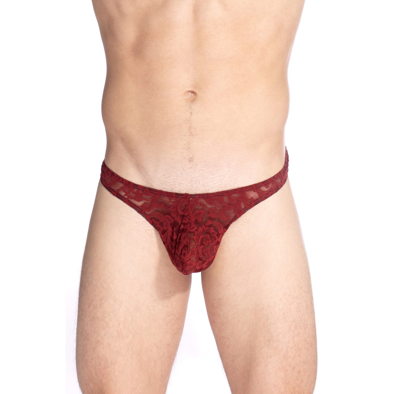 Afleiden Harde ring Steil Delos Red Bikini Thong | Men's designer lace thong