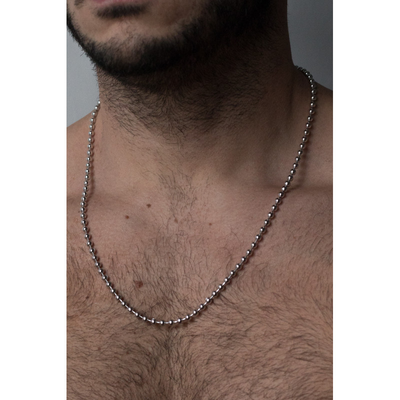 Ewan Strling silver Ball Chain for men