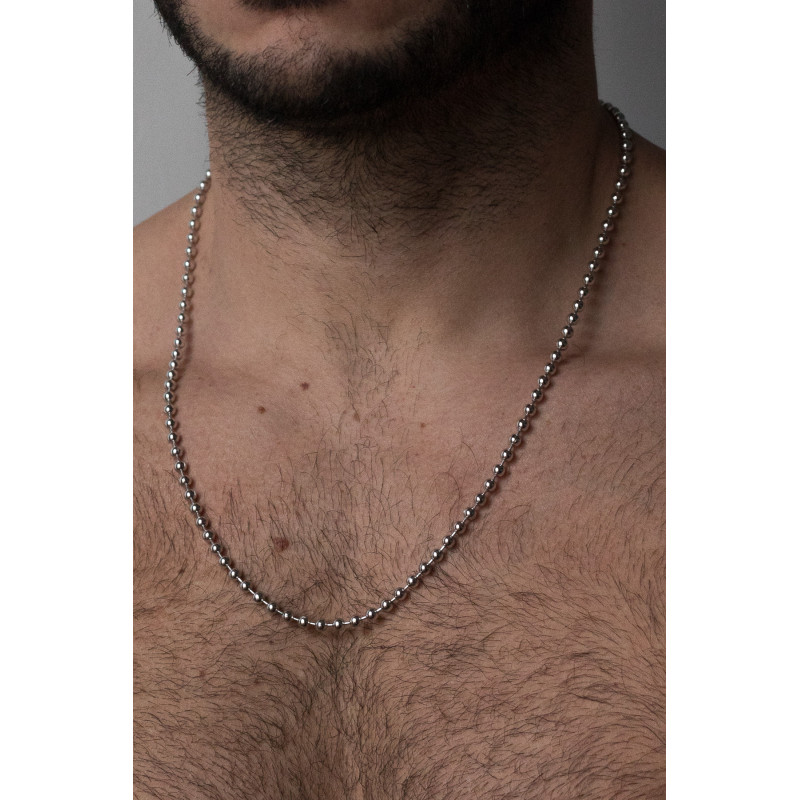 Ewan Strling silver Ball Chain for men