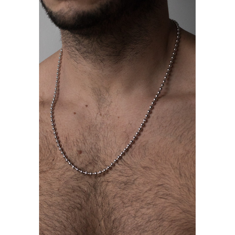 Ewan Strling silver Ball Chain for men