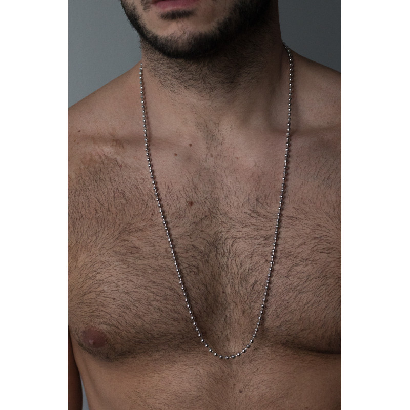 Ewan Long silver Chain for men