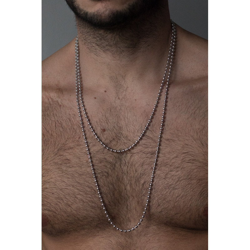 Ewan Strling silver Ball Chain for men