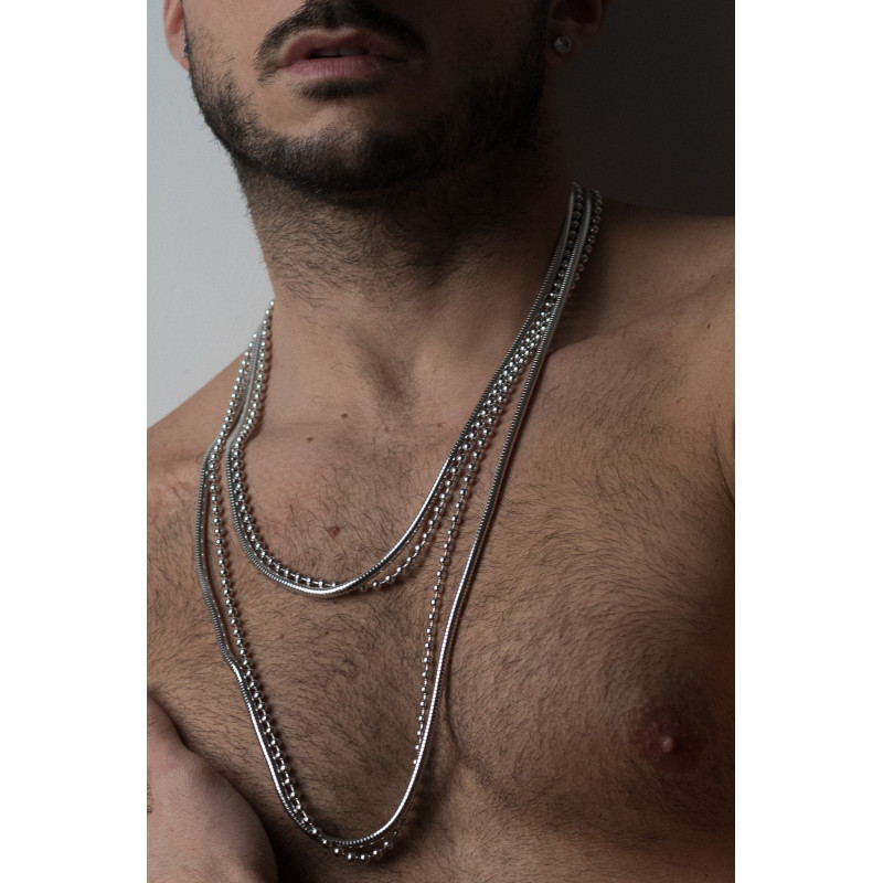 Ewan Strling silver Ball Chain for men