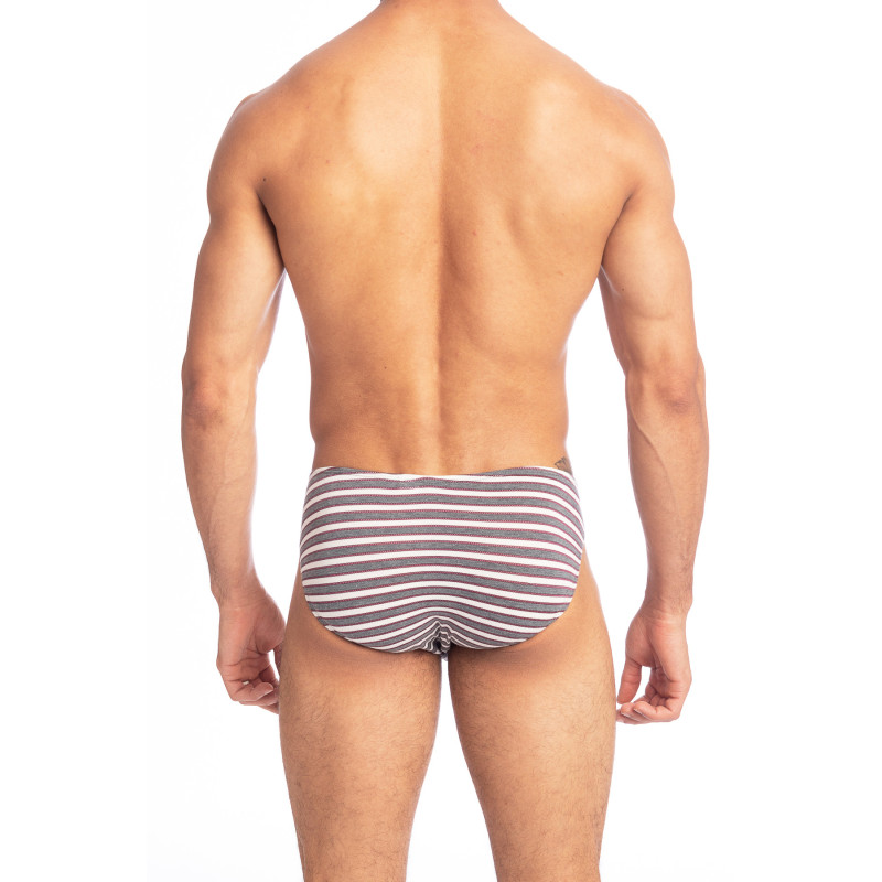 Ruby & Graphite - slip homme taille basse rayures